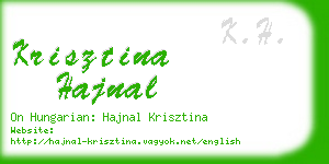 krisztina hajnal business card
